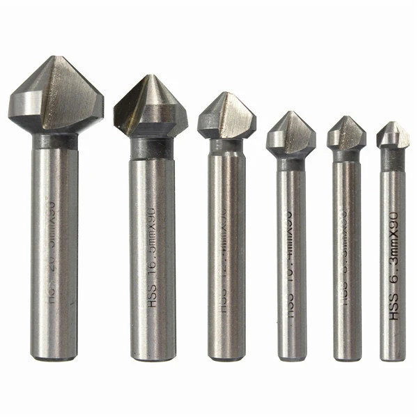 90 Degrees HSS Countersink Drill Bit | 6.3mm-20.5mm Chamfer for Wood Working